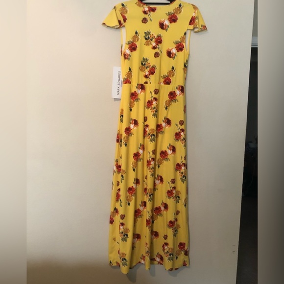 MARK EDWARDS WRAP DRESS FLORAL LONG DRESS - Picture 9 of 11